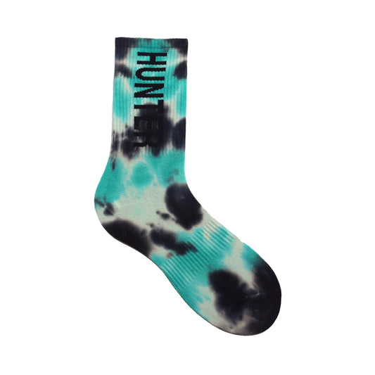 Hunter Popular Gradual Tie-dye medium Bond Letter socks