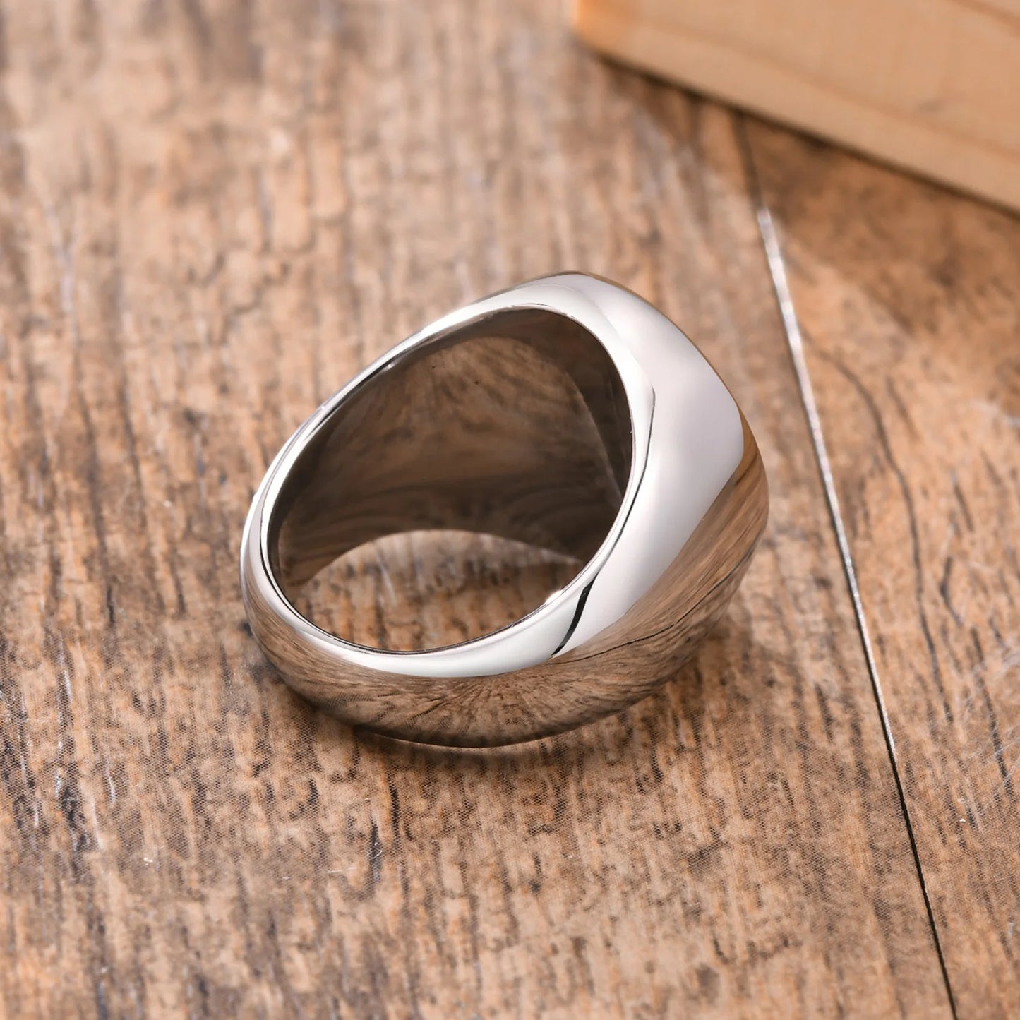 Men's Signet, Stainless Steel Ring