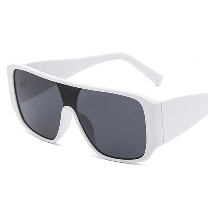Gafas de sol estilo aviador oversize en blanco 