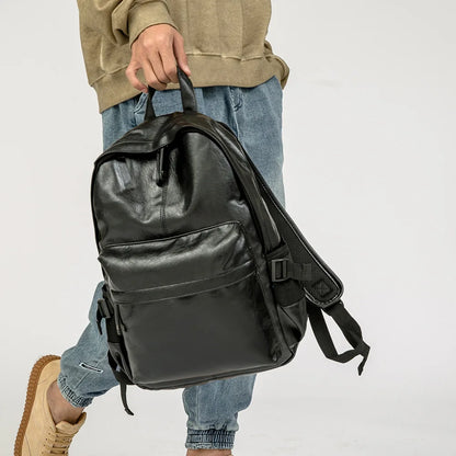 PU Leather Mochilas Men's Backpack