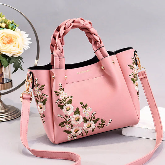Shoulder White and pink Female Handbags - ZUNILO