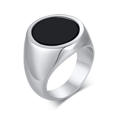 Men's Signet, Stainless Steel Ring