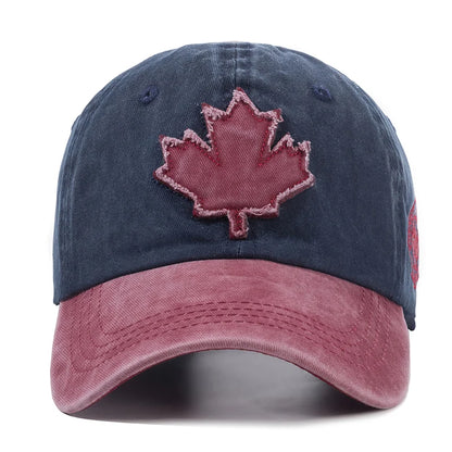 Washed Cotton Vintage Canada Baseball  Men Hats