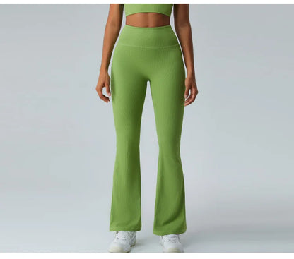 Women's Thread High Waist Yoga Flare Pants - ZUNILO