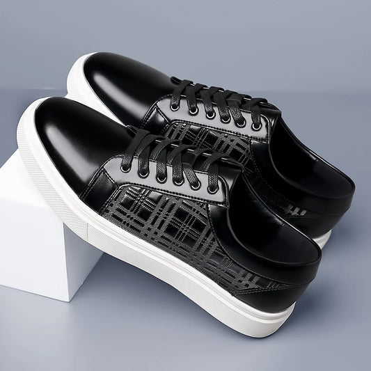 Black Sneakers Men Vulcanize Shoe