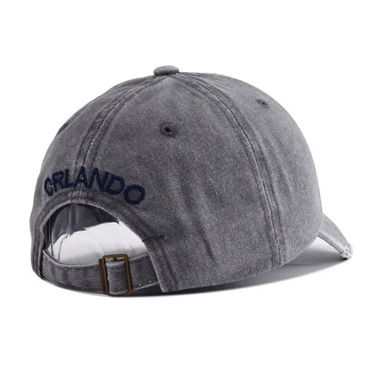 Gorra Snapback para hombre Vintage de béisbol de algodón lavado Orlando de nuevo diseñador