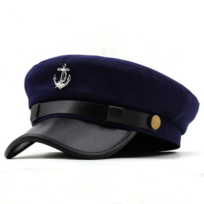 Sombrero militar de marineros con insignia de metal 