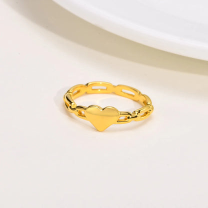Heart Shaped Polished Ring
