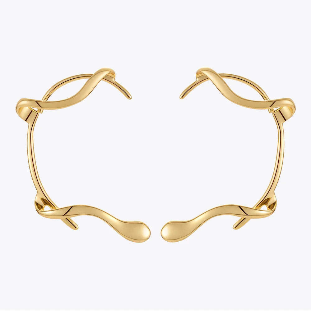Non-Piercing Branches Ear Cuff Gold Color Clip On Earrings