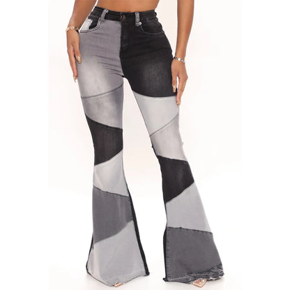 Flare Patchwork Jeans - ZUNILO