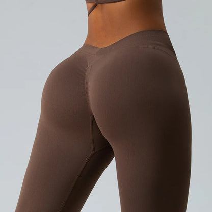 High Waist Yoga Pants for Women V-Waist Leggings - ZUNILO