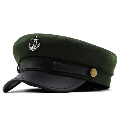 Sombrero militar de marineros con insignia de metal 