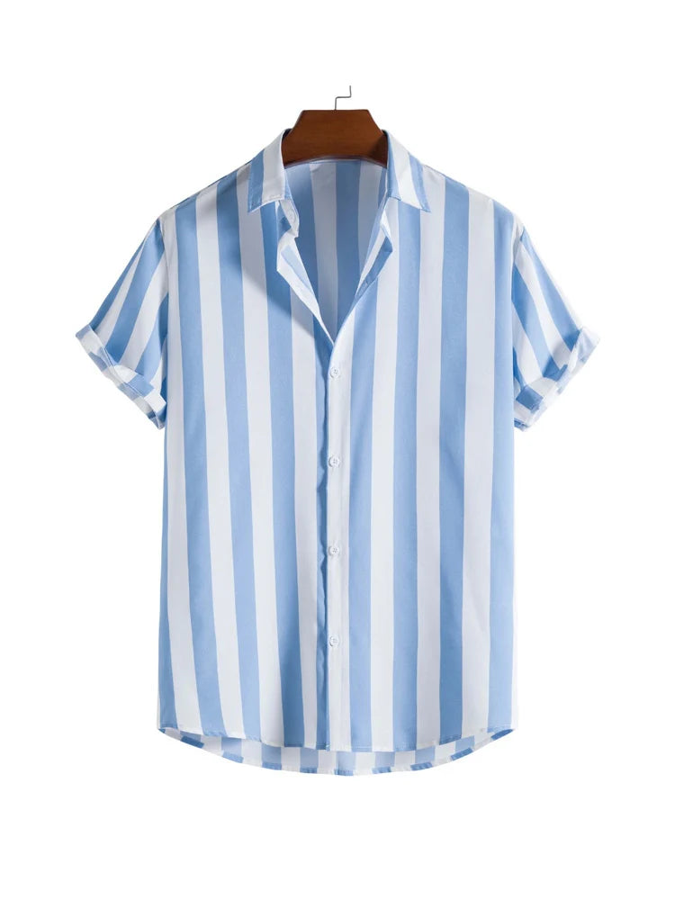 Panelled Stripe Shirts For Men
