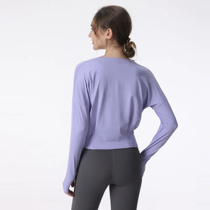 Loose Fitting Long Sleeved Yoga Shirt - ZUNILO
