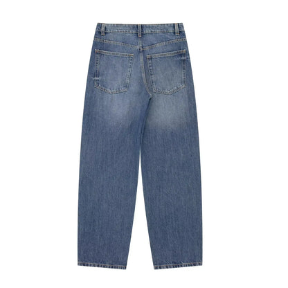 Blue Mid Rise Baggy Jean