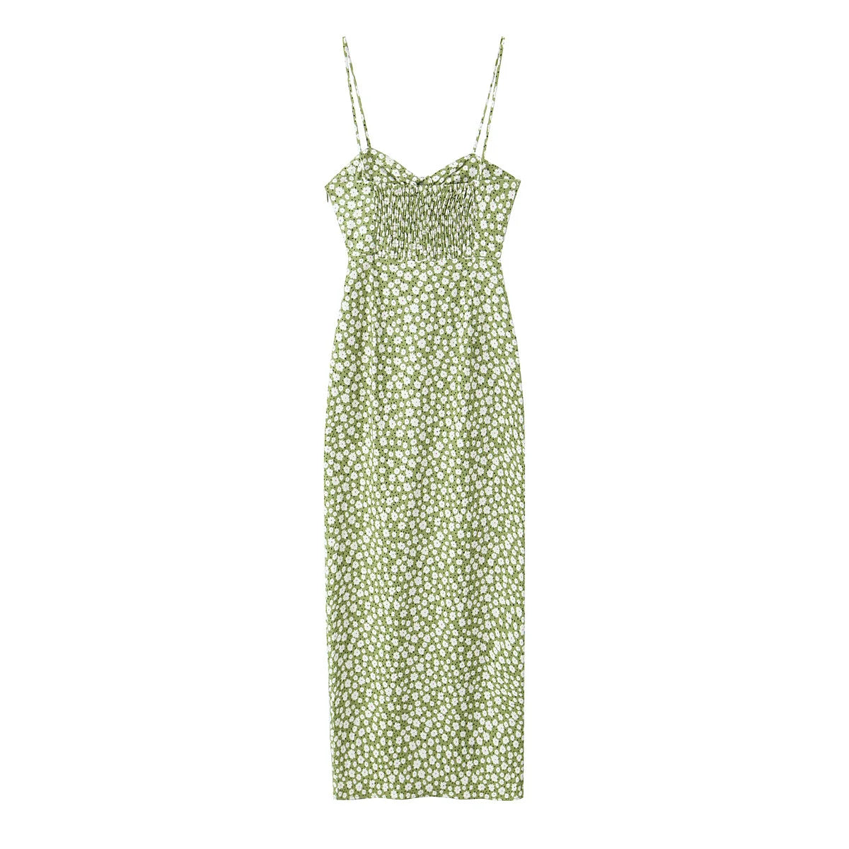 Green Floral Slip Dress
