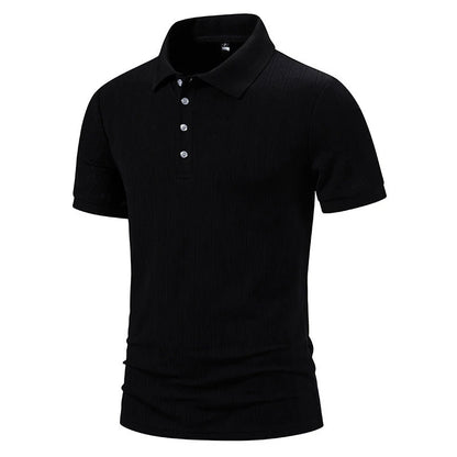 Leisure Breathable Ice Silk Knit Mens Polo