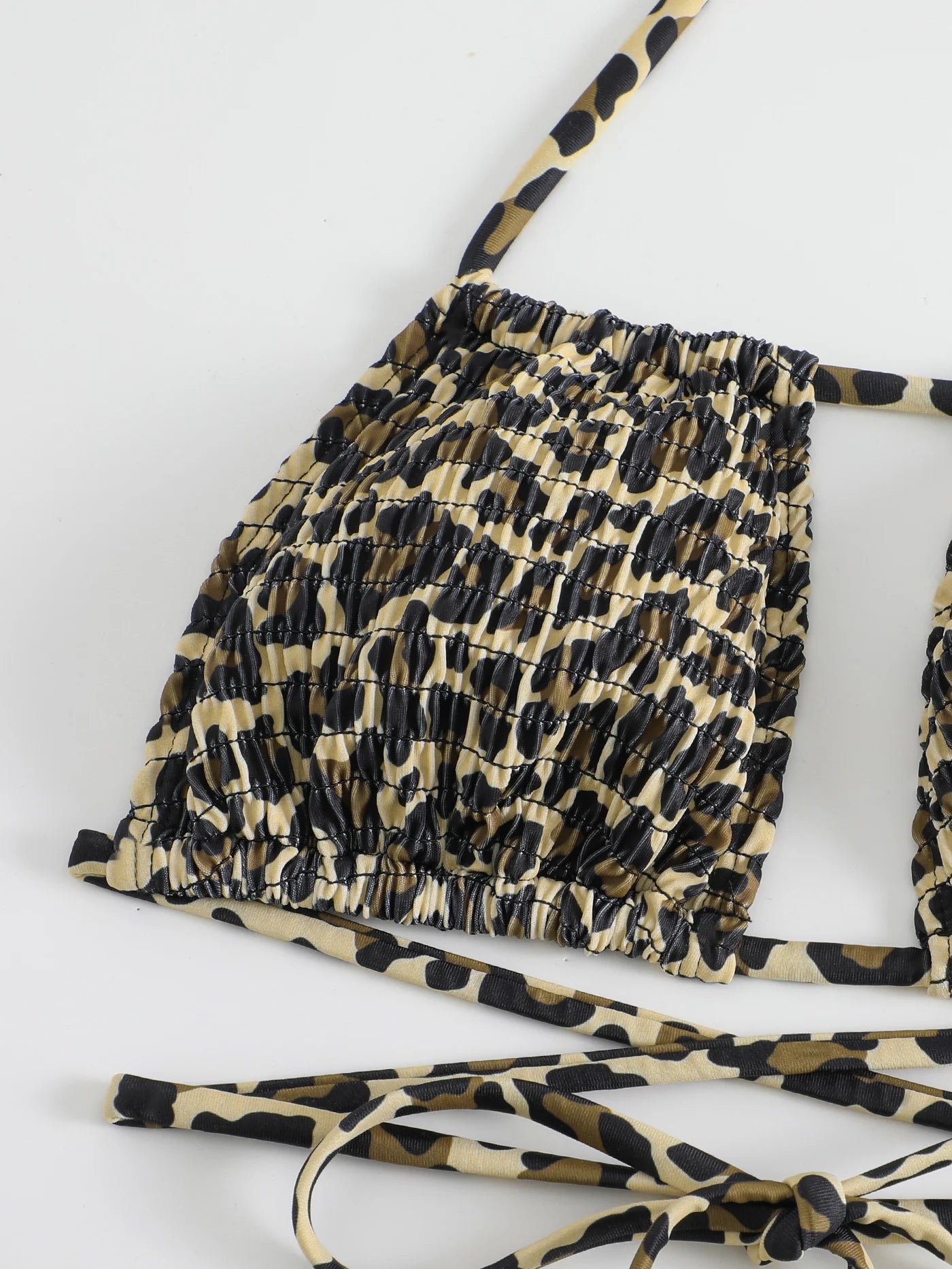 Leopard Padded High Cut Bikini Sexy Swimsuit Women String Beachwear