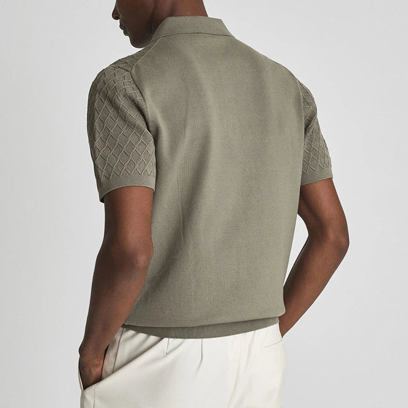 Jacquard Knitted Polo