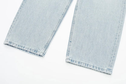Blue Mid Rise Baggy Jean