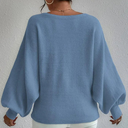 Lantern Sleeve Loose Knitted Sweater