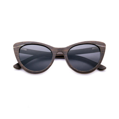 Cat Eye Wood Sunglasses for Women