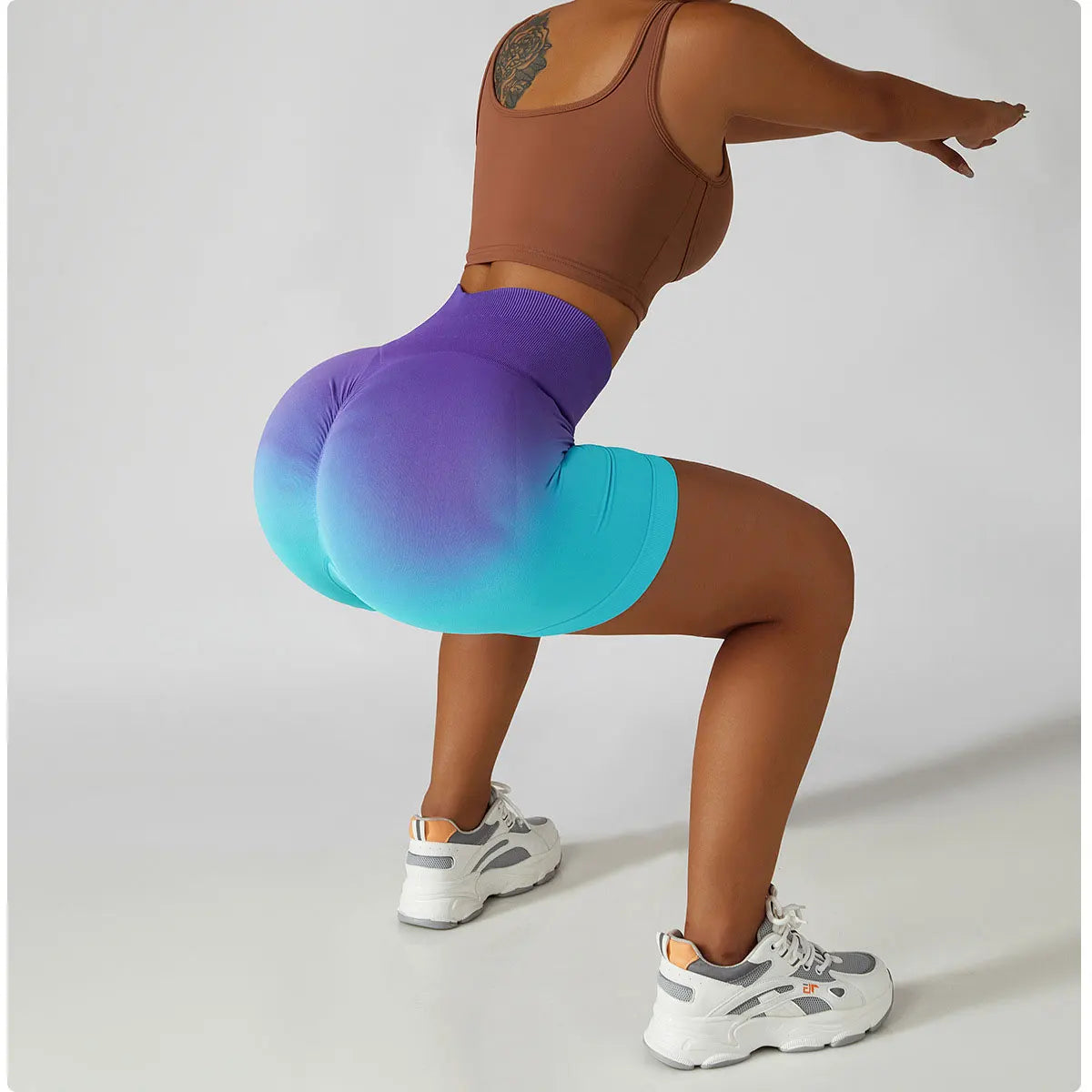 High Waist Workout Seamless Fitness Yoga Shorts - ZUNILO
