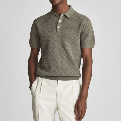 Jacquard Knitted Polo