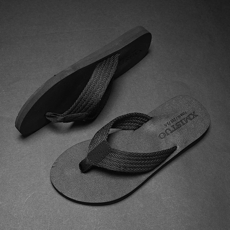 Men Flip Flops Casual Breathable Webbing Slippers