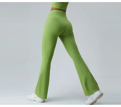 Women's Thread High Waist Yoga Flare Pants - ZUNILO