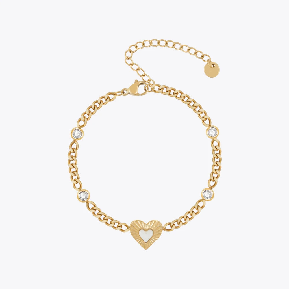 Shell Heart Bracelet