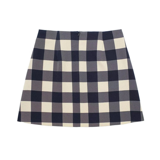Plaid Mini Spring Office Women's Skirt
