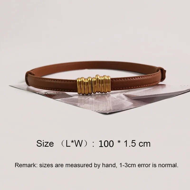 Fashion Luxury Ladies Real Genuine Leather Belt