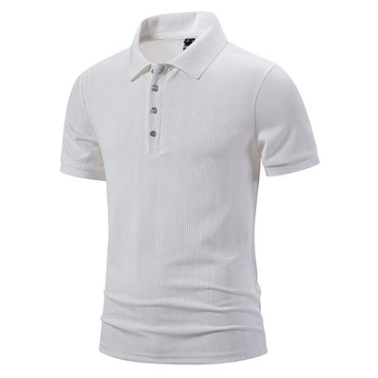 Leisure Breathable Ice Silk Knit Mens Polo