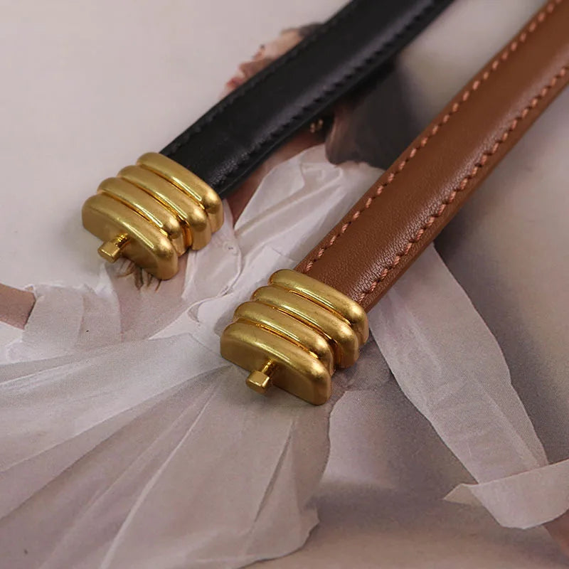 Fashion Luxury Ladies Real Genuine Leather Belt