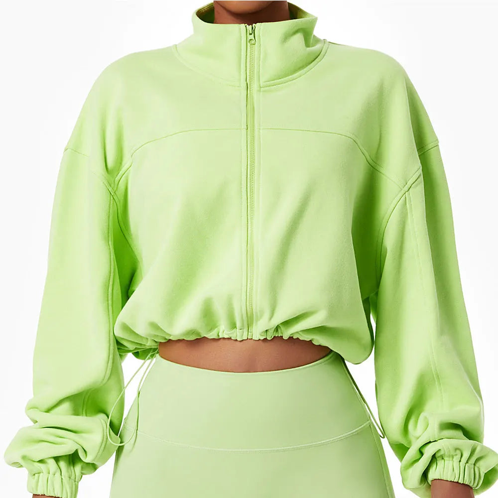 New Solid Color Training  Cotton Sport Yoga Jacket - ZUNILO