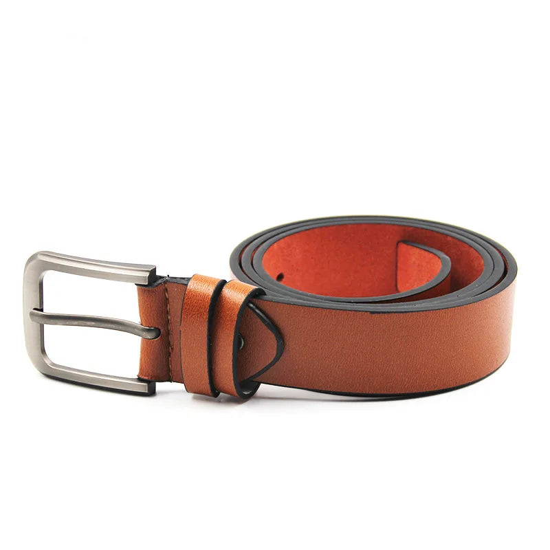 Cinturón para hombre Cinturón con hebilla de aguja de cuero Pu 3,7 cm 