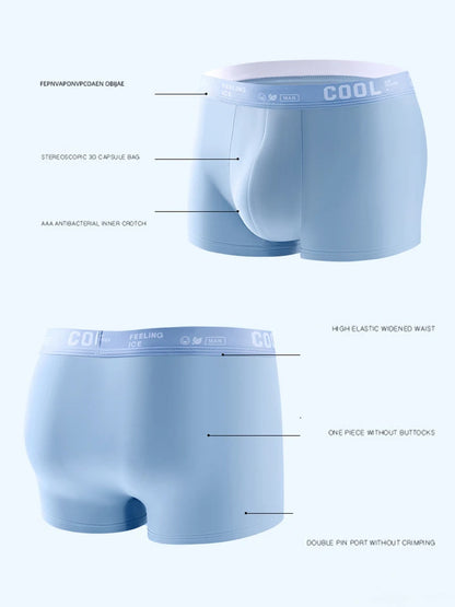 4Pcs  Men's Underwear Ice Silk
