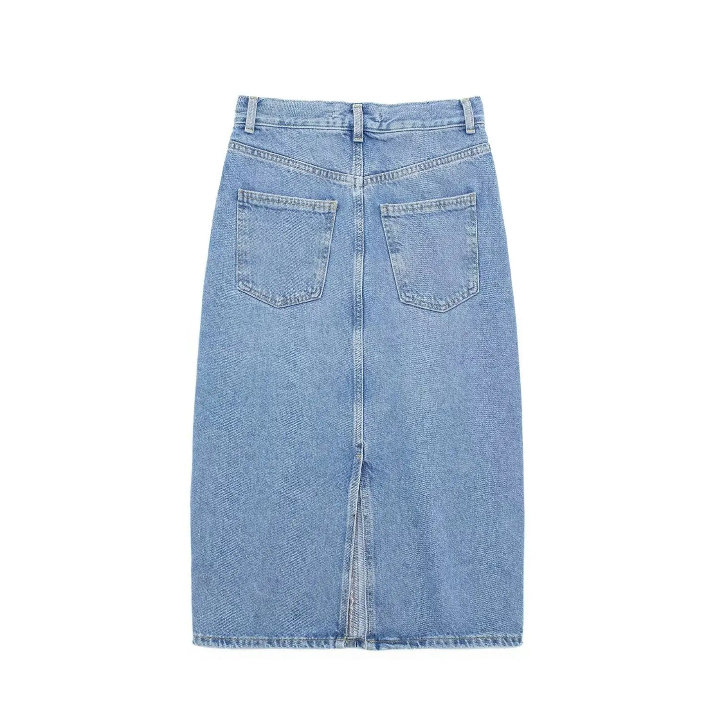 Denim  Blue Pencil Jeans Skirt