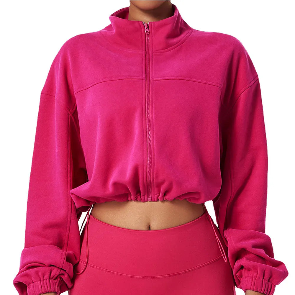 New Solid Color Training  Cotton Sport Yoga Jacket - ZUNILO