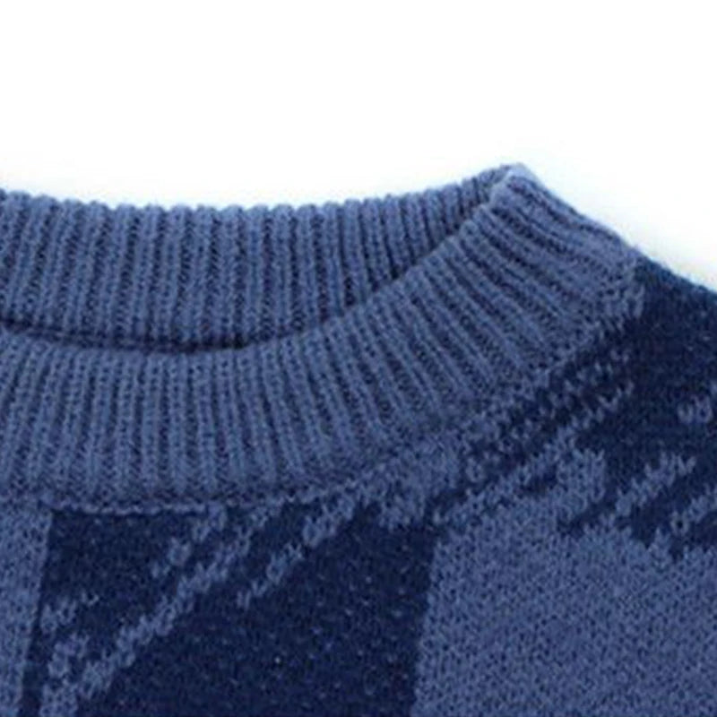 Men Knited Pullover Jumper Vintage  Sweater